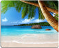 Beach Mouse Pad With Coconut Trees - Gaming Mat, Square Waterproof, Non-Slip Rubber Base for Office, Home, Laptop, Travel - 9.5"x7.9"x0.12" Inch