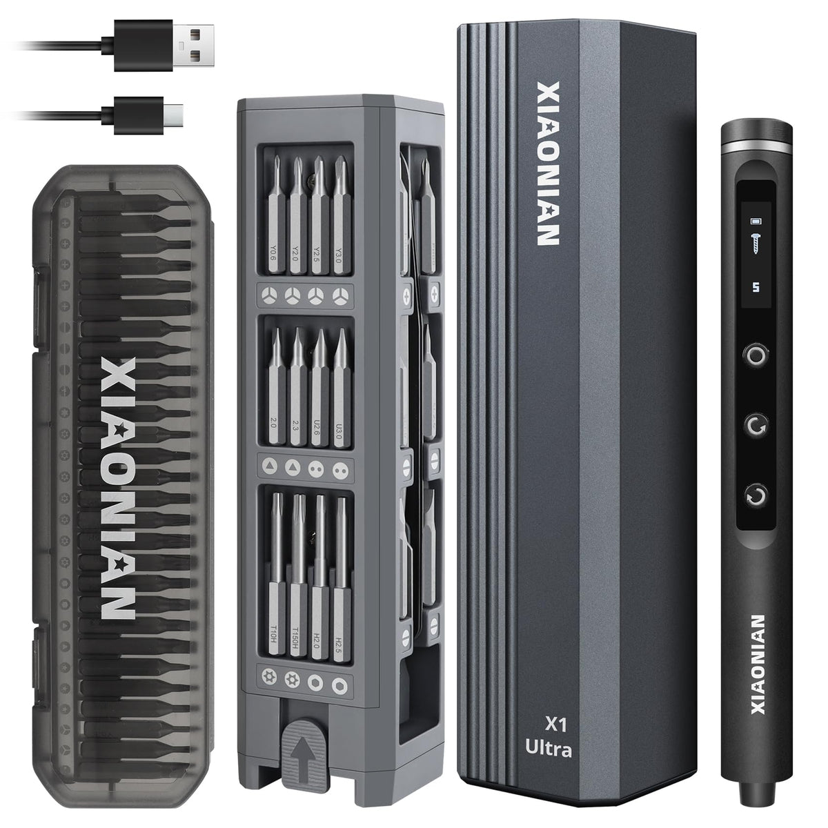 3.7V Precision Electric Screwdriver Set,76 IN 1 Mini Electric Screwdriver Cordless Set with USB Charging,5 Torque Settings Repair Tool Kit for Electronics Phone Camera Laptop Watch