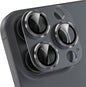 Choiche Compatible for iPhone 16 Pro/iPhone 16 Pro Max Camera Lens Protector, Bling Camera Cover with 9H Tempered Glass Lens Screen Protector Metal Ring Decoration Accessories(Black)