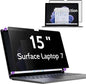 Privacy Screen for 15 Inch Surface Laptop 7, MagicSuction™ Removable Anti Spy Black Protector, Glare Blue Light Filter for Microsoft Laptop Computer Monitor