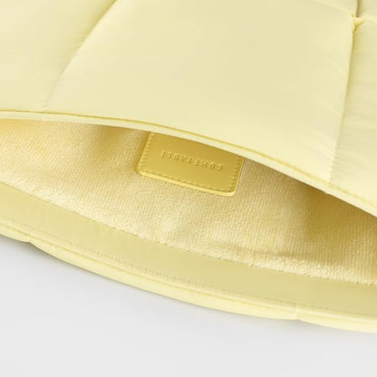 Comfyable Puffy Laptop Sleeve 15 Inch 16 Inch, Quilted Puffer Laptop Carrying Case, Pillow Pouch Compatible for MacBook Air 15 in M4 2025 & MacBook Pro 16 in M4 2024, Butter Yellow