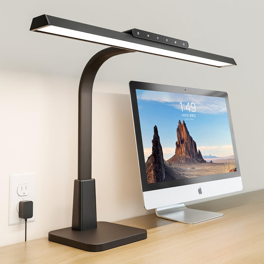 Desk Lamp with Stable Base, 1600LM Computer Desk Light with Timer Function