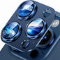 Uyiton Compatible with iPhone 15 Pro/iPhone 15 Pro Max Camera Lens Protector, [Not Easy to Break][Strong Adsorption][Case-Friendly] Metal Tempered Glass Rear Camera Screen Cover - Natural Titanium
