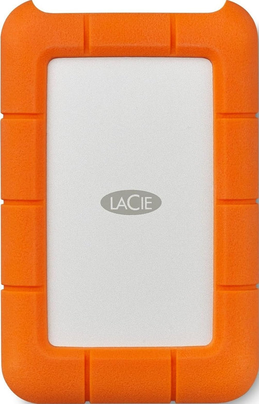 LaCie Rugged 5TB Portable External HDD - USB 3.0/2.0 Compatible, Shock/Dust/Rain Resistant for Mac & PC, Orange, Grey