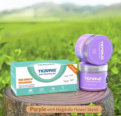 TICARVE 2Pack Cleaning Gel for Car Putty Car Vent Cleaner Cleaning Putty Gel Auto Tools Car Interior Cleaner Dust Mud for Cars and Keyboard Cleaner Slime Purple (320g/11.2oz)