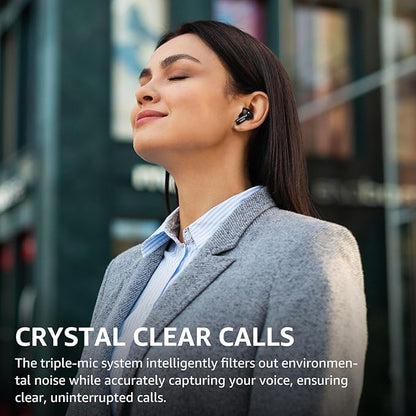 TOZO Hybrid Active Noise Cancelling Wireless Earbuds with 6 Mics AI Clear Call Ear Buds 55H Playtime with LED Display 32 Preset EQs via APP Bluetooth 5.3 IPX8 Waterproof in Ear Headphones
