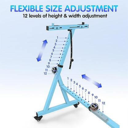 Universal Keyboard Stand, Z-style Heavy-Duty Piano Stand, Adjustable and Portable Piano Keyboard Stand for 61 and 88 Keys, Blue