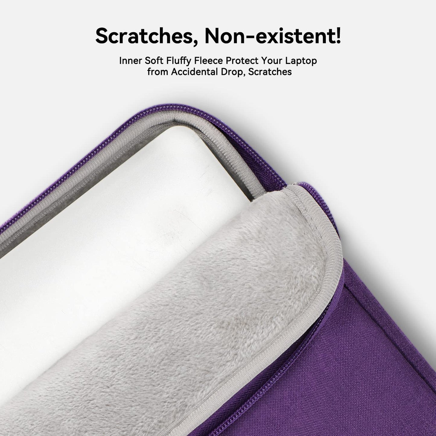 Voova 15.6-15 Inch Laptop Sleeve with Handle, MacBook Sleeve, Purple