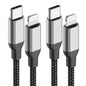 2Pack MFi Certified 3ft USB-C to Lightning Cable - Fast Charging for iPhone 14-8, iPad