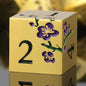 DNDND Metal Dice Set D&D, 7 die Metallic Polyhedral Dice Set with Gift Metal Box and Gold Number for DND Dungeons and Dragons Role Playing Games (Black and Gold)