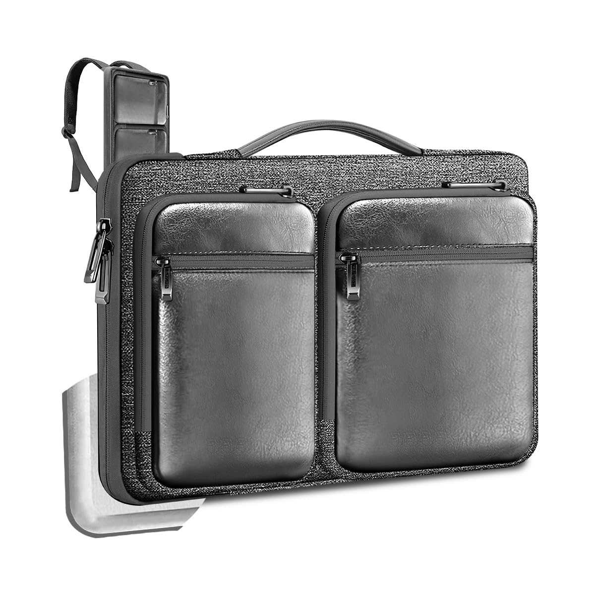 Hseok Laptop Case 15 15.6 16 inch Sleeve with Handle & Straps,Carbon