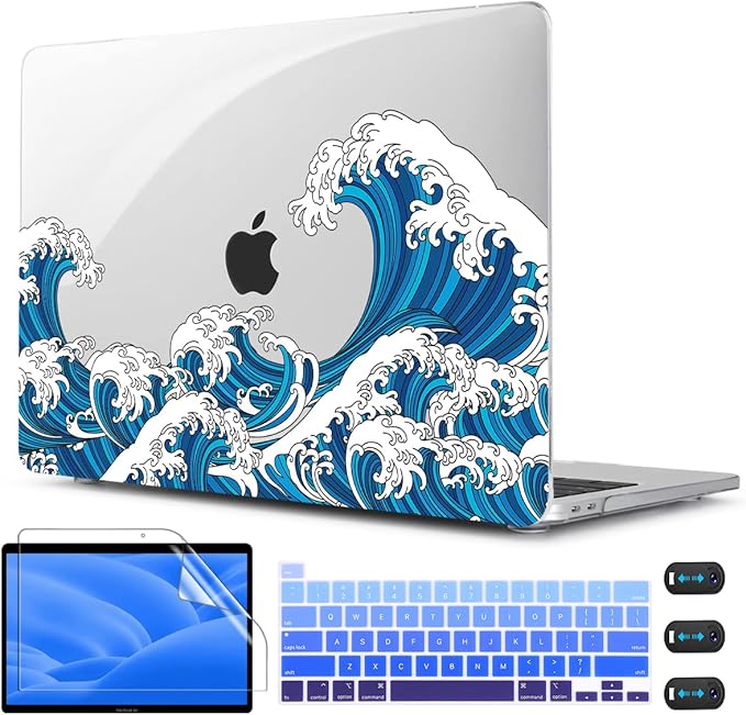 CISSOOK Wave Case for MacBook Pro 13 inch Case 2025-2020 Release
