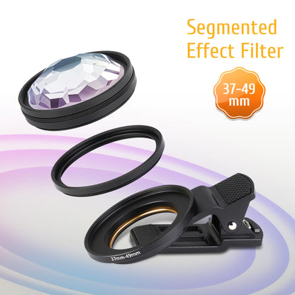 Kaleidoscope Prism Lens for iPhone & Android – Clip-On Multi Refraction Filter Lens for Mobile Photography, K9 Optical Glass Creative Phone Camera Attachment