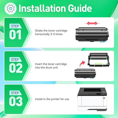 55B1000 Toner Cartridge with Chip Replacement for Lexmark 55B1000 55B1H00 Compatible with Lexmark MS331dn MS431dn MS431dw MX331adn MX431adn MX431adw MX432adwe MS331 MS431 MX331 MX431 Laser Printer Ink