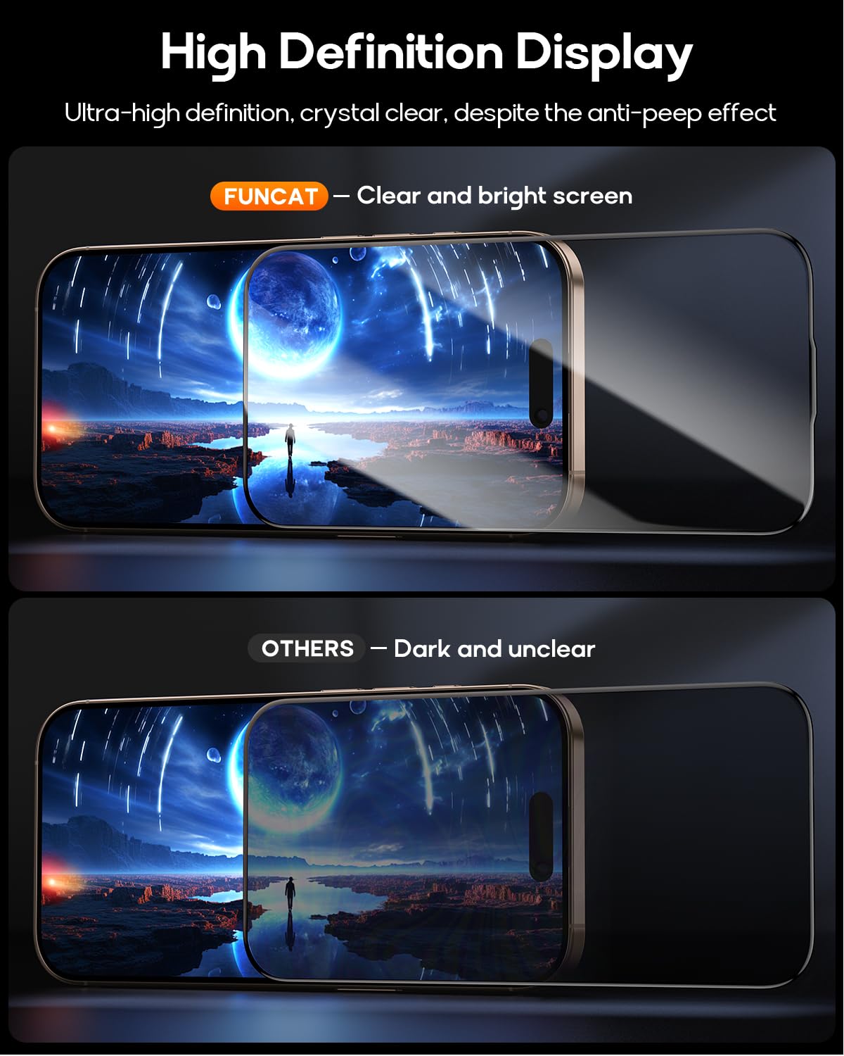 FUNCAT GLOBAL 3 Pack for iPhone 16 Plus Tempered Glass Screen Protector, Dust Free CABIN, Auto Positioning, Bubble Free, High Definition, Easy Installation,9H+ Hardness