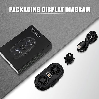 Neveika Phone Cooler, Cellphone Radiator with Dual Semi-Conductor Cooling Chip, Mobile Phones with a Width of 6 to 8 cm for Tiktok Live Streaming, Outdoor Vlog, Mobile Gaming.