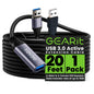 GEARit USB 3.0 Active Extension Cable (20 Feet) A-Male to A-Female USB Repeater with Signal Booster for Oculus Rift, Quest Link, Xbox 360 Kinect, PlayStation, Printer, Webcam - 20ft