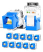 AMPCOM CAT6A UTP RJ45 Keystone Jack 50u Gold Plating Reusable Ethernet Wall Jack with Adjustable Ratchet Lock (No Tool and Zip Tie Required) - Blue (12-Pack)