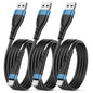 OIITH USB C Cable, USB A to USB C 3A Fast Charging (3FT 3Pack) Phone USB Type-C Charge Cable Android Charge Cord USB C Charger Cable for iPhone 15 Plus/Pro/Pro Max/Samsung/Pad/Laptop/LG/-Red