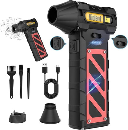 Electric Air Duster-Compressed Air Duster,60mph Wind Stepless Speed Canned Air for PC/Compute/Electronics/Home&Car Cleaning, 150000RPM Air Blower to Spray Air Can Dust Off Keyboard Cleaner (Black)