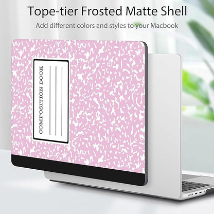 Tuiklol for M4 MacBook Pro 14 Inch Case 2024-2021 Release A3112 A3401 A3185/M3 A2918 A2992/M2 A2779/M1 A2442 Pro/Max Chip,Hard Shell Case with Screen Protector for Touch ID,Composition Book