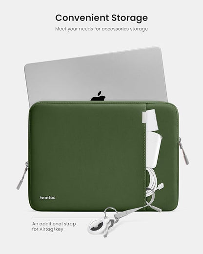 tomtoc 360° Protective Laptop Sleeve for 16-inch MacBook Pro M4/M3/M2/M1 Pro/Max A3403 A3186 A2991 A2780 A2485 A2141 2024-2019, Dell XPS 16 Laptop, Water-Resistant MacBook Case with Accessory Pocket