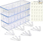 Set of 3 Cable Organizer Box W/Labels - Charger Box, Stackable W/Lids-Cord Organizer Junk Drawer- Cord Storage Box for Desk -Cable Organizer case