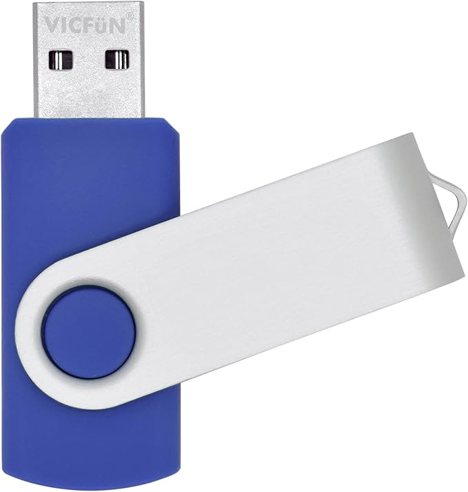 10 Pack USB Flash Drives - 64GB USB 2.0 Memory Stick - Blue
