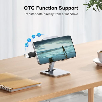 BORLTER CLAMP OTG Micro/USB-C Adapter 2Pack, USB C to USB Adapter 3.0, Micro USB Adapter Perfect for Google, MacBook,Samsung Galaxy, iPad and More.