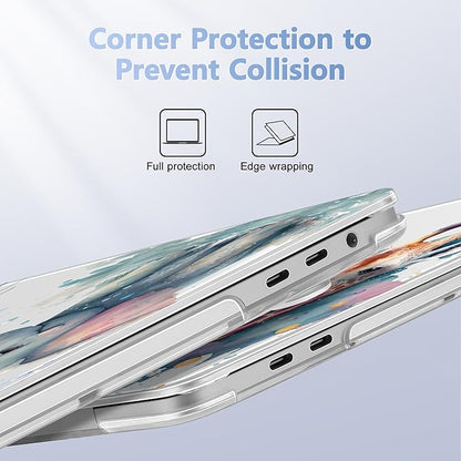 MacBook Pro 16 inch A2141 Case 2019 2020, Plastic Hard Shell Cover with Keyboard Cover & Screen Protector, Elephant & Giraffe