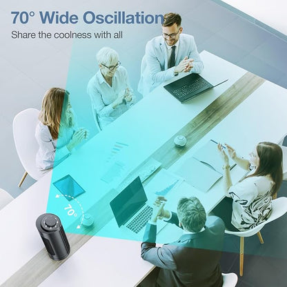 Grelife Tower Fan with Remote Control, Fast Cooling Desktop Fan, 90° Oscillation, 3 Speeds, 3 Wind Modes, Touch Screen, Auto Timer, Ideal for Home, Office Bedroom