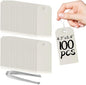 100 Pieces Plastic Shipping Tags with Wires Blank Labeling Tags Waterproof Hang Tags with Reinforcement Hole Durable Wire Tags Labels Stacking Tags for Equipment Parts (Grey, 4 3/4" x 2 3/8")
