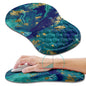 Hokafenle Ergonomic Mouse Pad Wrist Support, Wrist Rest Mousepad for Carpal Tunnel Pain Relief with Integrated Memory Foam Slope Massage Bulge (11.8x7.9 inch,Cute Floral