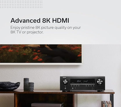 Denon AVR-S670H 5.2 Ch Home Theater Receiver - 8K UHD HDMI Receiver (75W X 5), Streaming via Built-in HEOS, Bluetooth & Wi-Fi, Dolby TrueHD, Dolby Pro Logic II & DTS HD Surround Sound