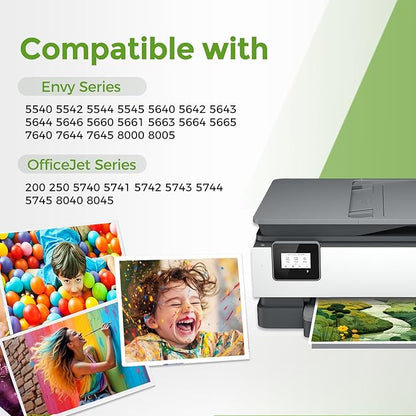62XL Ink Cartridges Black and Color Replacement for HP 62 XL Hp62XL Cartridge for Envy 5660 7640 7645 5540 5549 OfficeJet 5745 5740 5741 8040 (2 Pack)