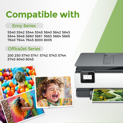 62XL Ink Cartridges Black Color Replacement for HP Ink 62 XL to 7640 5660