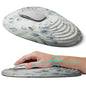 Ergonomic Mouse Pad with Wrist Rest Support,Mousepad Relief Carpal Tunnel Pain, Entire Memory Foam Mouse Pad with Non-Slip PU Base, Wireless Mouse Pad,Beautiful Leaf