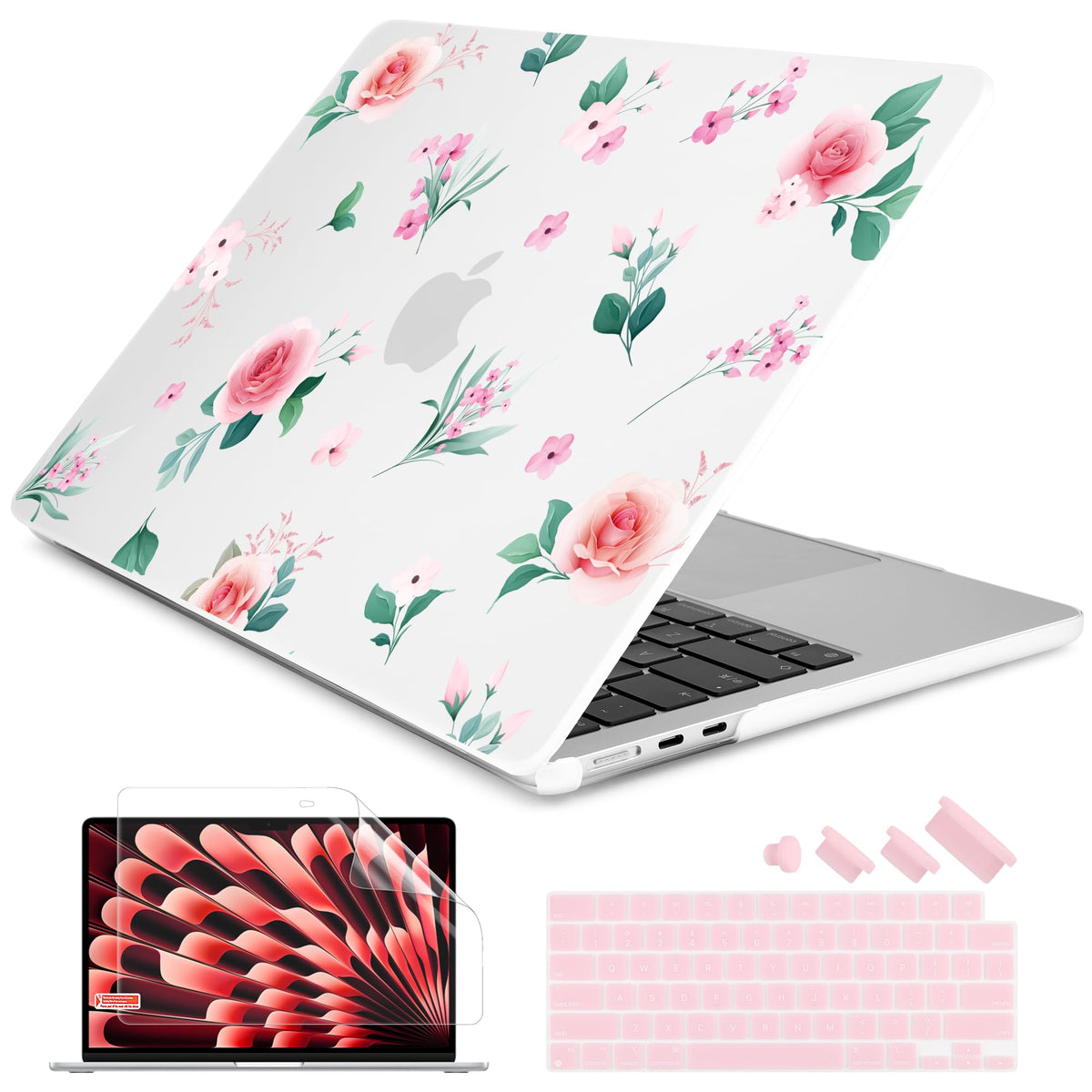 Batianda Case for MacBook Air 15" with M5 M4 M3 M2 Chip, Golden Lotus
