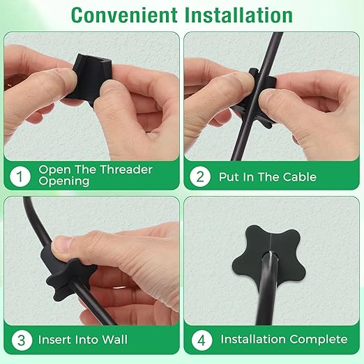 4pc Starlink Cable Grommet 5/8" Silicone Waterproof Wall Hole Pass Through Split Cable Bushings for TV Wire Ethernet Cord, Starlink Cable Routing Kit Accessories, 27.6mm/1.09" Ht, Grey