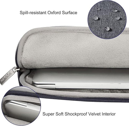 Voova Laptop Bag 13 14 Inch, Waterproof Computer Sleeve Carrying Case with Shoulder Straps & Handle Compatible with Macbook Air 13 M2/M3/M4, MacBook Pro 13/14, HP Dell Lenovo Chromebook 14, Black