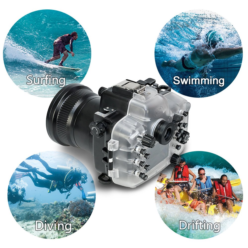 Sea frogs Camera Housing Compatible with Canon EOS 5D Mark III/IV with EF16-35mm f/2.8LII USM Lens,Waterproof IPX8, 40m/130ft Depth Protection EOS 5D Mark 4 Underwater Camera Case, Ideal for Diving