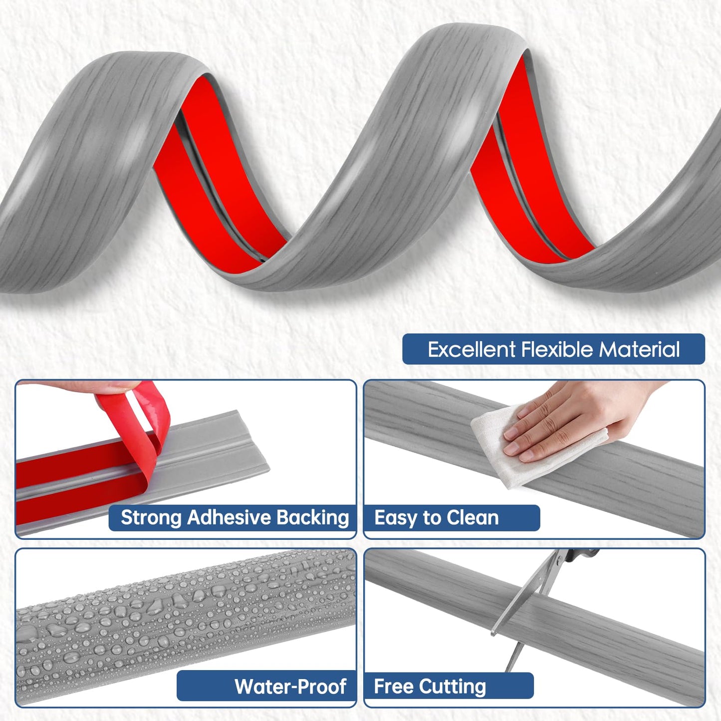 EYAYEN Floor Cord Cover for Wires on Floor Self Adhesive Cord Hider