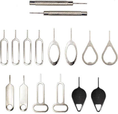 MMOBIEL 16 x Universal SIM Card Removal Tool SIM Ejector Pin Compatible with All Smartphones - iPhone, Samsung, Xiaomi, Oppo, Huawei, OnePlus, etc.