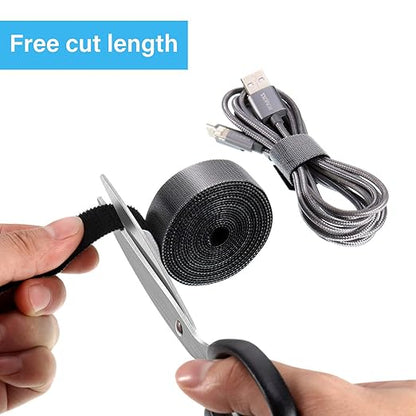 WILLBOND 3/4 Inch X 90 ft 1 Roll of Heavy Duty Industrial Hook and Loop Strap Roll, Reusable Nylon Cable Management Strap for Server Rack, Workshop, HVAC Wiring, Cable Organizer Wrap