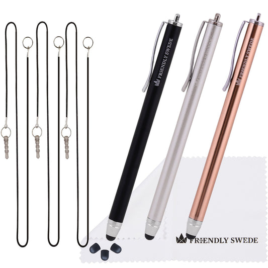 The Friendly Swede Stylus Pen for Touchscreen with Replaceable Thin Tips