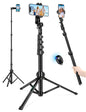 Nineigh 80" Phone Tripod, Selfie Stick, Aluminum Cellphone Tripod Stand