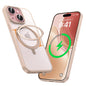 MAGIC JOHN for iPhone 15 Case 360° Rotatable Magnetic Invisible Stand, Fit for MagSafe 15 Phone Case, 16FT Military Grade Shockproof for iPhone Case with Kickstand, Rose Gold