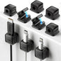 8 Pack Cord Organizer, Magnetic Cable Clips, Under Desk Management, Blue