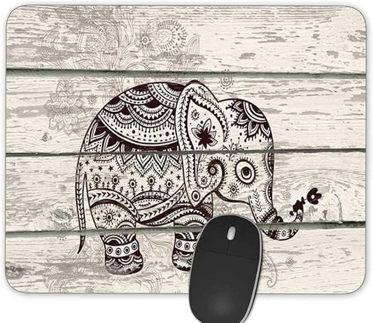 Gaming Mouse Pad，Plank Elephant Rectangle Mouse Pad Size(9.84"x7.87")