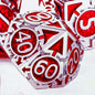 RULE DND Dice - Metal Polyhedral Set, Large Role Playing, Red Weighted Metallic, MTG RPG Dice with Gift Box